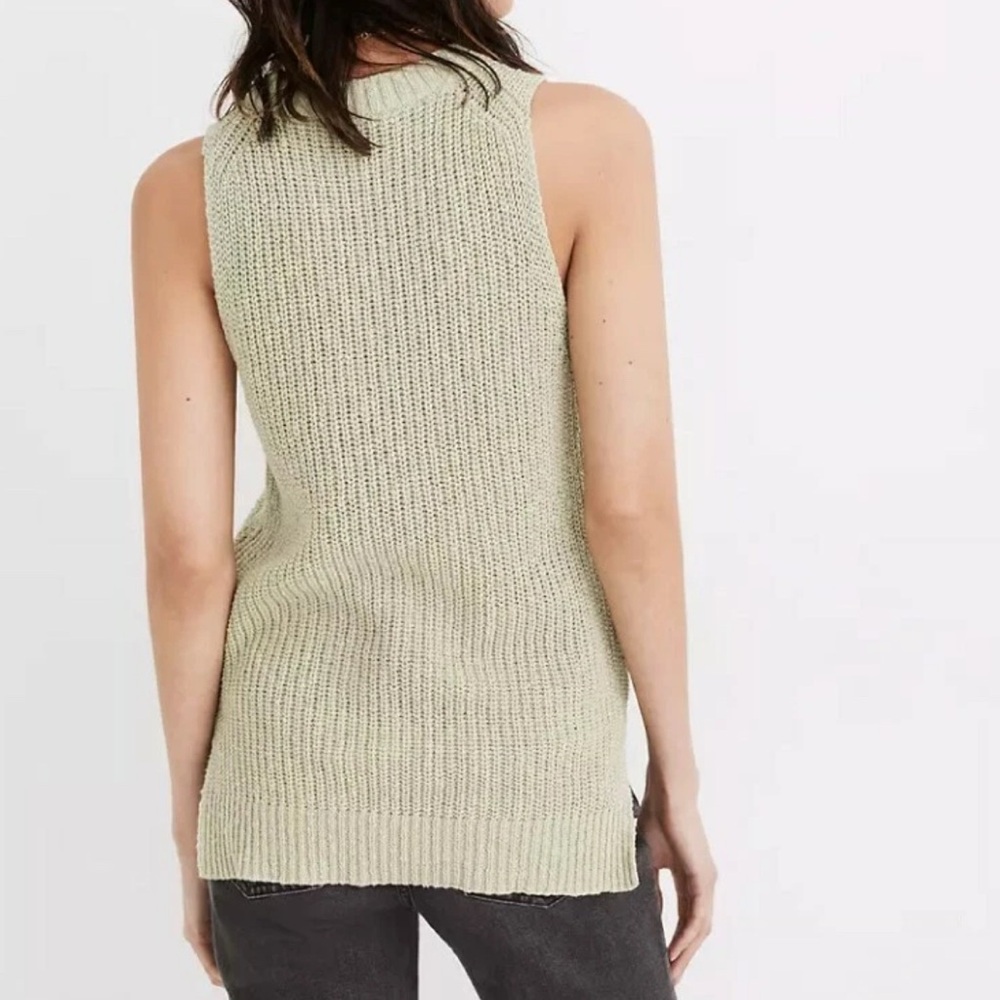 Madewell Sweater Vest Tank Knit Top Mint Green Size M - Picture 2 of 7